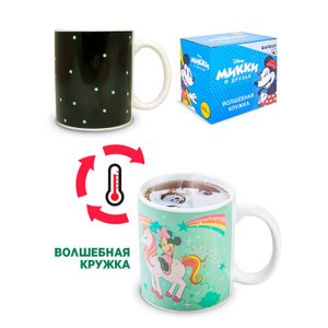 Кружка-хамелеон "Микки и Единорог"