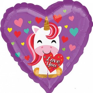 Фольгированный шар "Единорог Я тебя Люблю"
