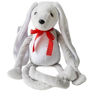 Мягкая игрушка "Зайка обнимашка", Серый, 60 см.