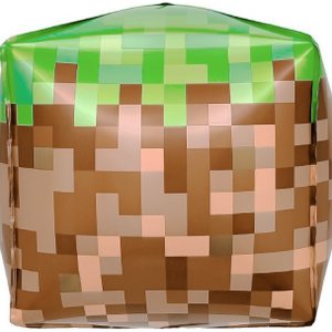 Фольгированный шар "Куб 3D, Пиксели"