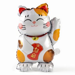 Ходячая фигура "Японский котик", на подставке (надув воздухом)