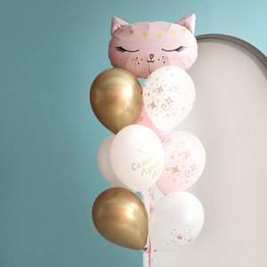 "Моя звезда" фонтан из 9 воздушных шаров