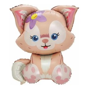Фольгированный шар "Котенок с цветком"