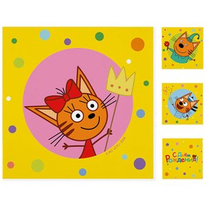 Салфетки "Яркий праздник" Три Кота