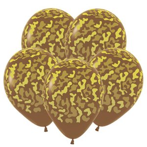 Воздушный шарик "Камуфляж (кофе)"