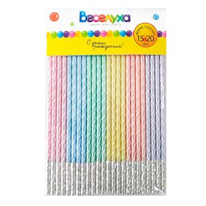 Свечи тортово-коктейльные Макаронс (Ассорти) 24 шт