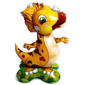 Ходячая фигура "Динозавр", песочный, на подставке (надув воздухом)