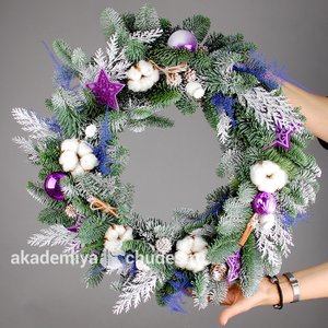 Венок рождественский "Пурпур"