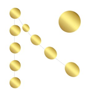 Гирлянда "Круги" золотая