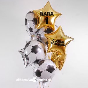 "Чемпион" фонтан из 10 фольгированных шаров