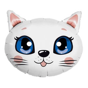 Фольгированный шар "Белая кошечка"