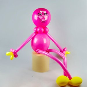 Фигура из шаров "Зубастик розовый"