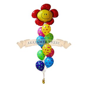 Фонтан из воздушных шаров "Ромашка"