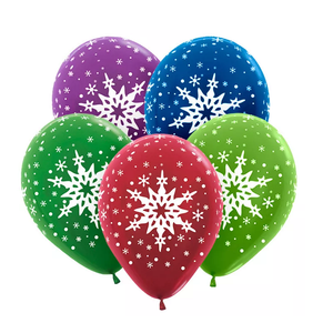 Воздушный шарик "Большие снежинки"