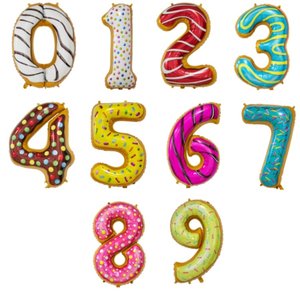 Цифры фольгированные, пончик 86 см