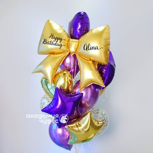 "Бант от версаче" фонтан из 12 воздушных шаров