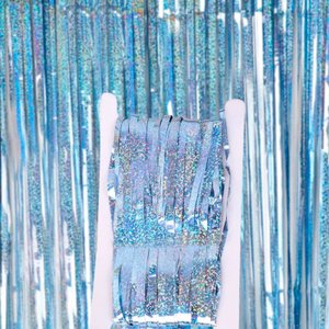 Занавес лазерный "Дождик" Сияющий голубой, 1*2 м.