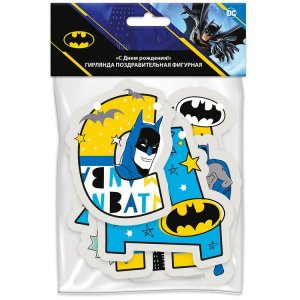 Гирлянда-буквы "С ДР Бэтмен Комиксы"