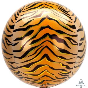 Фольгированный шар "Сфера 3D Тигр Сафари принт"