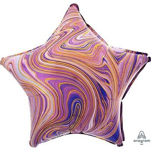 Фольгированный шар "Звезда Агат Purple"