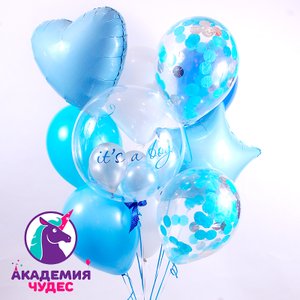 "Малыш" фонтан из 10 воздушных шаров