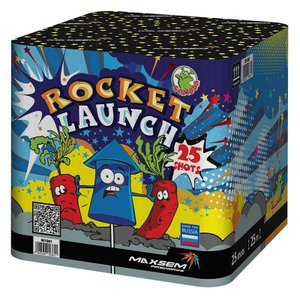 Батарея салютов "Супер ракета" 1" 25 выстр., 4 эффекта, 21 сек.