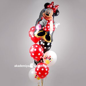 "Маус-Пати (с Минни Маусом)" фонтан из 9 воздушных шаров