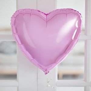 Фольгированный шар Сердце Светло-розовый глянцевый 76 см