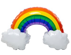 Фольгированный шар "Радуга 2" (надув воздухом)