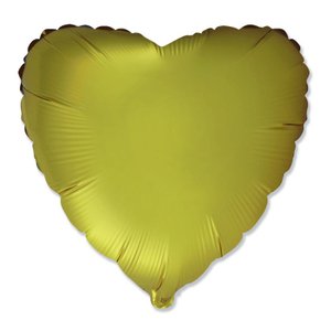 Фольгированный шар Сердце Лимонный сатин
