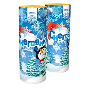 Фонтан пиротехнический "Снеговик" 20 см, 50 сек.