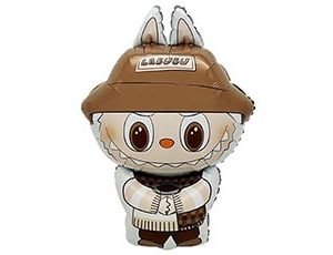 Фольгированный шар "Монстрик зубастый коричневый"