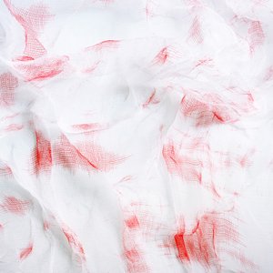 Занавес "Хэллоуин" Белый с кровью