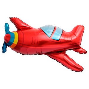 Фольгированный шар "Самолет красный с пропеллером"