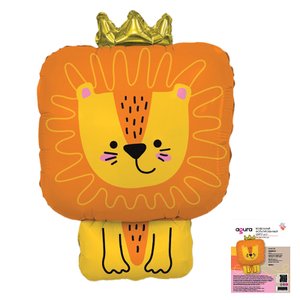 Фольгированный шар "Лев с короной"