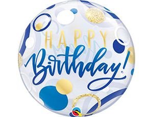 Бабл «HB Круги сине-золотые»