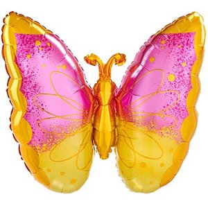 Фольгированный шар "Бабочка PinkYellow"