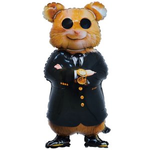 Фольгированный шар "Капитан Удача Хомяк"