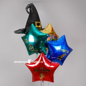 "Школа волшебства" фонтан из 5 воздушных шаров