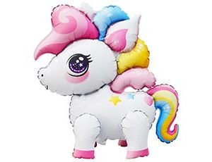 Ходячая фигура "Единорог радужный объемный" (надув воздухом)