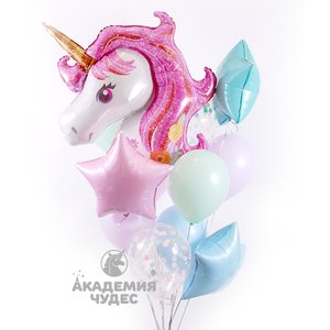 "Сливочные мечты" фонтан из 12 воздушных шаров