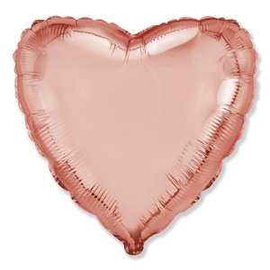 Фольгированный шар Сердце Розовое золото