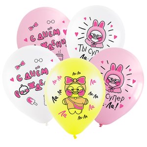 Воздушный шарик "С ДР Уточка Ла-Ла"