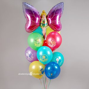 "Феи" фонтан из 11 воздушных шаров