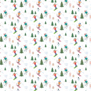 Бумага упаковочная "С Новым Годом. Зимний спорт"