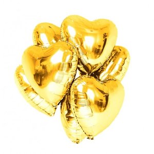 Фольгированный шар Сердце золотое