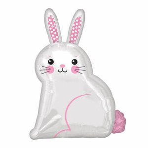 Фольгированный шар "Зайка белый"