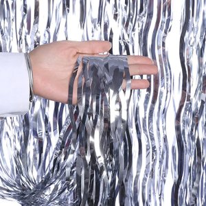 Занавес "Волна" Серебро, 1*2 м.