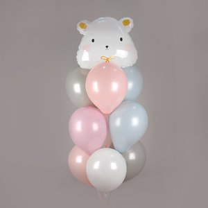 "Мишка на севере" фонтан из 10 воздушных шаров