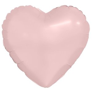 Фольгированный шар Сердце Пыльная роза 91 см